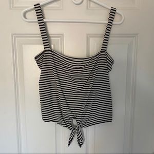 Black and White Stripe Tank Top